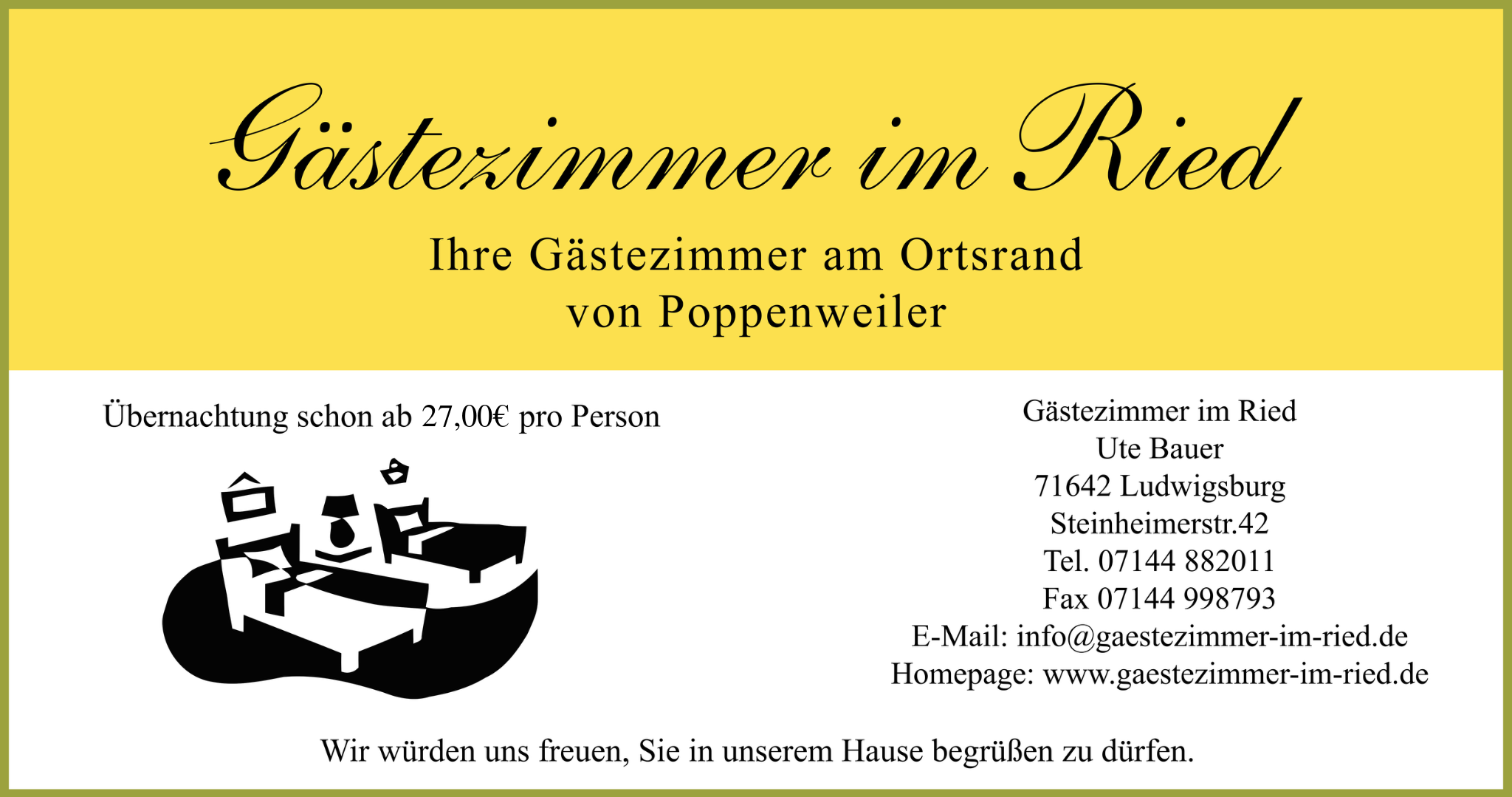 Gästezimmer im Ried